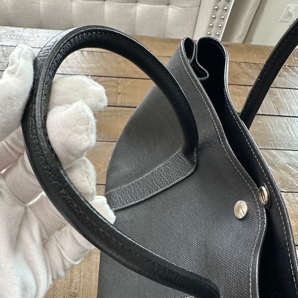 Hermes Garden Party Black Coated Canvas 36 cm - Picture 7 of 15